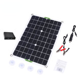 12V 50W Protable Solar Panel Kit 2 USB Port Monocrystalline Module Solar Battery Charger