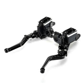 7/8" Motorcycle Master Cylinder Hydraulic Brake Pump Clutch Handlebar Lever Reservoir Set