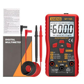 Digital Mini Multimeter Tester Auto Multimeter True Rms Transistor Meter with NCV Data Hold 6000 Counts Flashlight