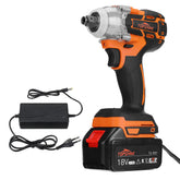 Brushless Impact Wrench LED Working Light Rechargeable Woodworking Maintenance Tool