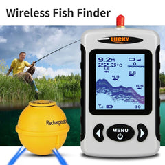 Portable Professional Sounder Wireless Sonar Fish Finder Fishing Probe Detector Fishfinder with Dot Matrix