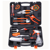 12PCS Heavy Duty Gardening Tools Hand Digging Weeder Rake Shovel Trowel with Storage Organizer