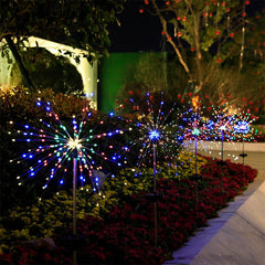 90/120/150 LEDs LED Solar Firework Light Lawn Ground Work Lights Outdoor Courtyard Street Decoration Garden Lights