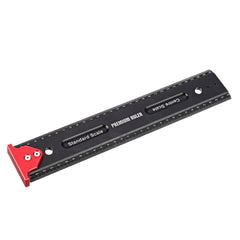 Durable Precision Measuring Ruler with Hook Stop for Woodworking - High Precision, Portable Aluminium Alloy Tool