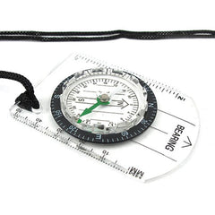 Outdoor Backpacking Transparent Plastic Compass Tool For Camping Hiking