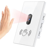 Smart Wall Light Infrared Sensor Switch No-contant Glass Screen Panel On Off US/EU 110V 220V 10A Electrical Power
