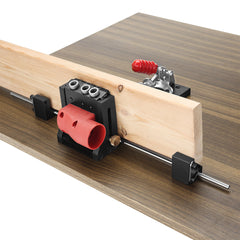 Aluminum Pocket Hole Jig with Stabilizing Bar & Stop Block for DIY Woodworking Projects