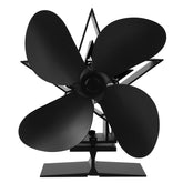 1350RPM 4 Leaves Stove Fan Heat Powered Motor Energy Saving Fireplace EcoFan Kit