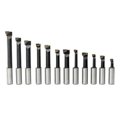 12pcs 18mm Shank F1 Boring Bar Set for 3 Inch Boring Head Carbide Tipped Milling Tool