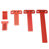 Aluminum Alloy Woodworking Scriber T-Type Ruler with 1mm Holes, Sizes T50/60/100/160/260, Red
