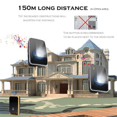 Wireless DoorBell Self-powered Night Light Sensor Waterproof No Battery Home Door Bell 1 Transmitter 1 Receiver