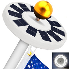 Solar Flag Pole Light 48LED Flagpole Solar Light Downlight Lighting for 15 to 25 Ft Flag Pole Topper