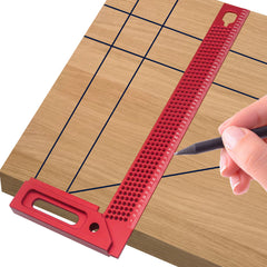Precision Woodworking Square - Multi-functional Aluminum Tool for Accurate Framing, Marking & Scribing (300mm)