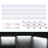4Pcs 120cm AC85-265V LED Surface Mount Lights 2835SMD LED Batten Linear Tube Light for Office Supermarket Home