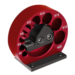 Dowel Maker Jig Kit - Multifunctional Tool with 8 Hole Sizes (8-20mm), Durable CNC Aluminum, Precision Carbide Blades, Red