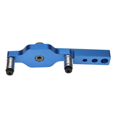 Aluminum Alloy Drill Guide Jig Set for Dowel Drilling with 6mm, 8mm, 10mm Bushings - Corrosion Resistant, Blue