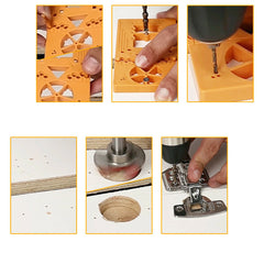 35mm Hinge Hole Drilling Guide Hing Installation Jig Door Cabinet Hinge Hole Locator Woodworking Tool