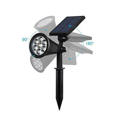 Solar Lights Outdoor 7 LED Solar Outdoor Color Changing Wall Light 180 Adjustable Garden Light