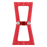 Durable Woodworking Marker Gauge Tool for Accurate Dovetail Measurements - Black/Red, Aluminium Alloy