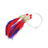 1 Pcs Soft Fishing Lures 3cm 4g Luminous Fishing Baits with Feather Tail Outdoor Fishing Tools