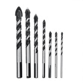 3/4/5/6/8/10/12mm Triangle Twist Drill Bit Concrete Glass Ceramic Tile Marble Drill Bit Pack7