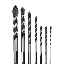 3/4/5/6/8/10/12mm Triangle Twist Drill Bit Concrete Glass Ceramic Tile Marble Drill Bit Pack7