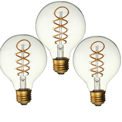 3PCS Dimmable E27 B22 G80 Vintage Amber Glass Shell 3W LED COB Light Bulb for Indoor Home