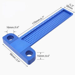 Crossed T Ruler 7inch Woodworking Scribe Precision Measuring Tools