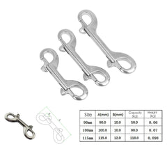 Double End Bolt Snap 316 Stainless Steel Hook Marine Grade Diving Clips Snap Key