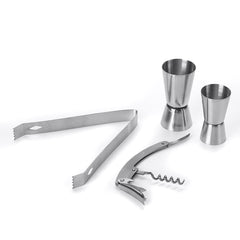 9 Piece Stainless Steel Cocktail Shaker Jigger Mixer Bar Drink Shaker Bartender Set Restaurant Supplies