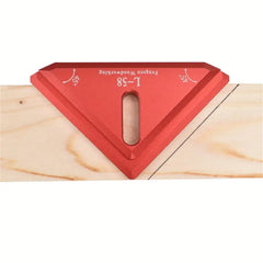 45 Degree Miter Square Edge Ruler - Precision Aluminum Alloy Tool for Accurate Woodworking, Cutting & Measuring