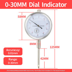 0-10mm/30mm/0.8mm Dial Indicator Magnetic Holder Dial Gauge Magnetic Stand Base Micrometer Measuring Tool