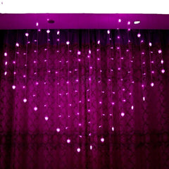 2x1m 128 LED Heart Shape Light String 220V Curtain Light Home Decor for Festival Christmas