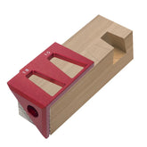 45/90 Degree Center Finder Square Jig - Precision Aluminum Alloy Ruler for Woodworking Measurements, Red