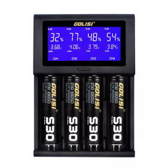 LCD Screen Display USB Charging Intelligent 2A Fast Battery Charger Li-ion NIMH Batteries