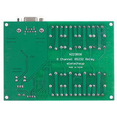 8CH DC 12V RS232 Relay Module Serial Port Remote Control Switch PLC PLC IO Expansion Board