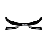 Car Front Bumper Lip + Front Corner Spoiler Splitter Modification Kit Glossy Black for BMW 1 Series F20 F21 Early M-Sport 2012-2014