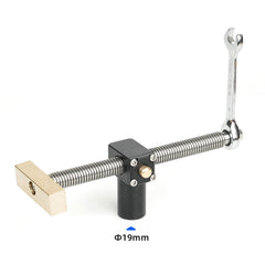 Universal Woodworking Vice for 19/20mm Table Holes, 0-120mm Clamping Range, Durable Brass & Steel, Compact & Secure