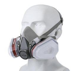 Double Layer Breathing Layer Gas Mask Painting Spraying Respirator Gas Mask Safety Work Filter Dust Mask