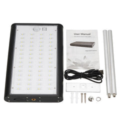 Solar Powered 56 LED Motion Sensor Street Light 4400mAh 450lm Waterproof Wall Lamp for Outdoor Yard