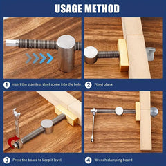 Premium Brass & Stainless Steel Woodworking Vise, 120mm Clamping, 19/20mm Diameter, Extended Design, Lock-Tight Mechanism