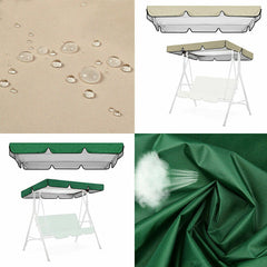 2100D Oxford Cloth Swing Top Cover Swing Awning Waterproof Sun Protection Canopy Outdoor Garden Shade Canopy
