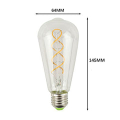 4W Dimmable Clear Gold Warm White Retro LED Light Bulb AC110-130V AC220-240V
