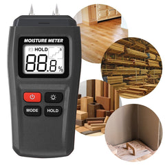 0 - 99.9% LCD Digital Display Needle Type Wood Moisture Meter with Backlight Function