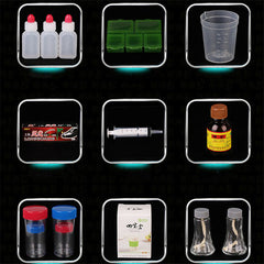 32Pcs Science Chemical Experiment Demonstration Tools Reagent Alcohol Lamp Full Set Storage Box
