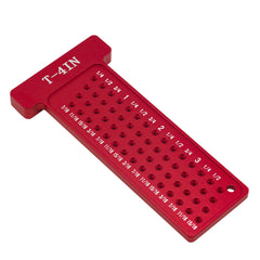 T-100MM CNC Machined Aluminum Woodworking Scriber Ruler - Metric/Imperial, Compact, Versatile Design, 0-100mm/0-4in