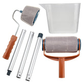 6 PCS Paint Roller Professional Paintbrush Flocked Edger Easy Room Wall Painting Tools