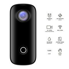 Magnetic 2K 30FPS Mini Digital Action Cam - 30M Waterproof, WiFi, APP Share, Built-in Battery