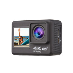 High-Res 4K 60FPS UHD WiFi Action Cam - Dual Screen, 170° Wide, 30M Waterproof, Remote Control