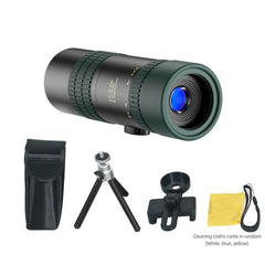 Monocular Telescope 8X-24X Zoom BAK4 Prism FMC Lens with Smartphone Holder Tripod Storage Bag